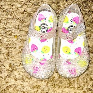 Baby jelly shoes.
